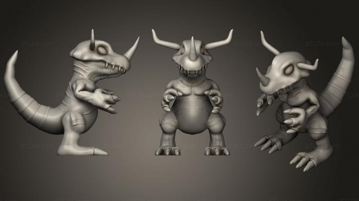 Figurines simple (Greymon, STKPR_0591) 3D models for cnc
